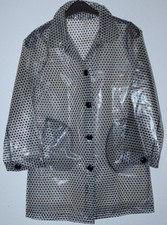 TOP Glanz PU Damen Regenjacke Regen Jacke Mantel 36 / Small