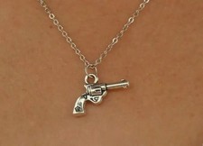 Pistole ANHÄNGER HALSKETTE Farbe Silber