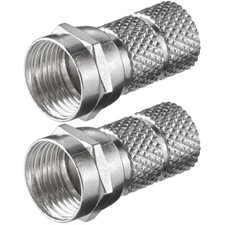 2x F-Stecker Sat Anlage Kabel 6,5mm Antennen LNB TV Montage Koax Stück Verbinder