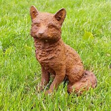 Wunderschöner Fuchs, Figur, Jagd, Jäger, Hund, Skulptur Fuchs, Wolf, Garten