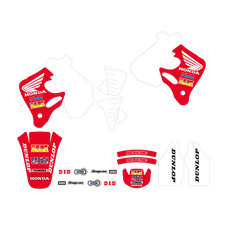 Sticker Set Voll Grafiken Motorrad Cross Team Honda Cr 125 250 1992 1993 1994