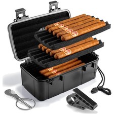 Zigarren Humidor Case, Zigarrenkoffer, Reisehumidor, Zigarrenschneider, Befeu...