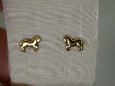 Ohrstecker Gelbgold Pferd