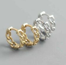 Creolen Sterling Silber 925, Ohrschmuck 1Paar Klapp Ohrringe Damen Schmuck