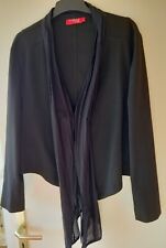 schöner Kurzblazer  mit Schalkragen *THEA 42 PLUS*,  Gr. 54, schwarz, Lagenlook