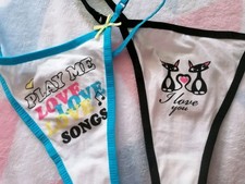 Mädchen Strings gr S/M 2 Stk Baumwolle