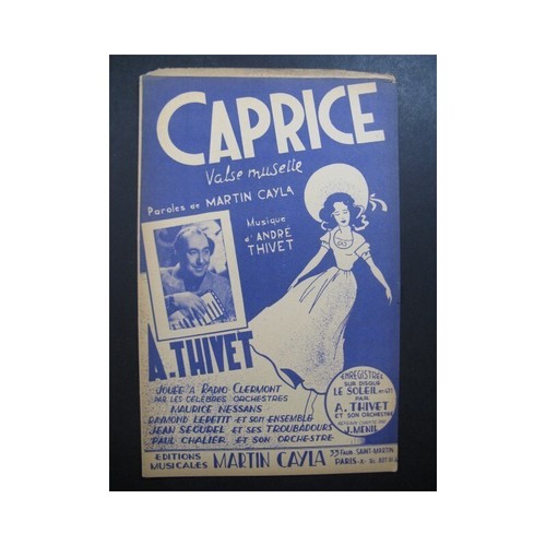 Thivet caprice lied - thivet,