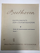 Noten . Beethoven. Supplemente zur Gesamtausgabe. III / Band I.   Partitur.