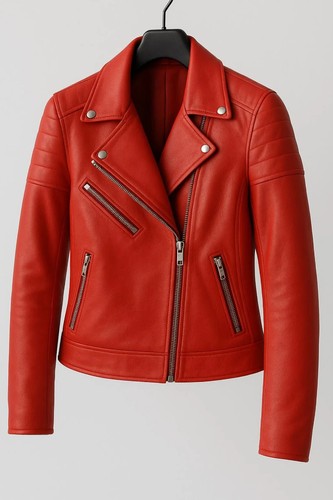 Damen rot echtleder - damen,