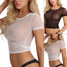 Damen Mesh Transparent Sheer