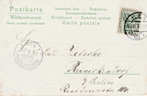Künstlerkarte 1902 verschickt