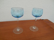 2 alte Weingläser Römer Blau