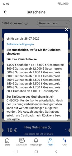 Check24 reisegutschein bis - check24,