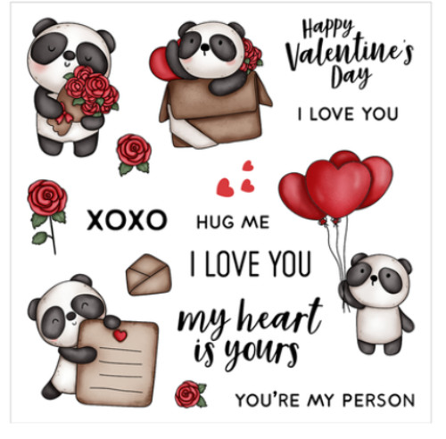 Stempeln mit stanzformen panda - stanzformen,