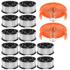 12 Set Spulen Mit Spulendeckel Für Black Decker Rasentrimmer Trimmer Fadenspule