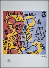 KEITH HARING * Andy Mouse * 70 x 50 cm * signed lithograph * limited # 37/150