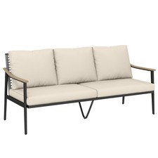 Gartensofa 3-Sitzer Rattan