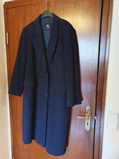 Original Burberry 46 Damen Woll Mantel Schurwolle Kaschmir blau Blue Coat