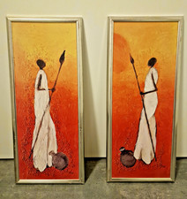 2x Wandbild Massai Krieger