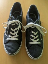 Damen Mustang Sportschuh Sneakers Gr 41 blau Reißverschluss Schnürung 