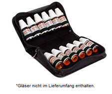 Lederetui für 12 DHU/Spagyra Flaschen à 10ml Flüssigkeit, Öle, Essenzen, Globuli