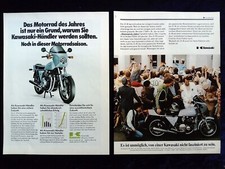 Kawasaki Z 1000 Z1 R,  2 Stück originale Werbung aus 1978
