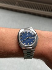 Dugena Tropica Automatik | Vintage Uhr | Blaues Zifferblatt