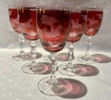 6 Weingläser Pferde / Reiten