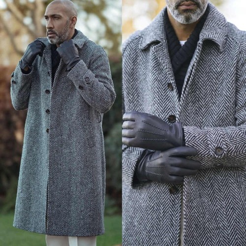 Herren fischgrät mantel - herren,