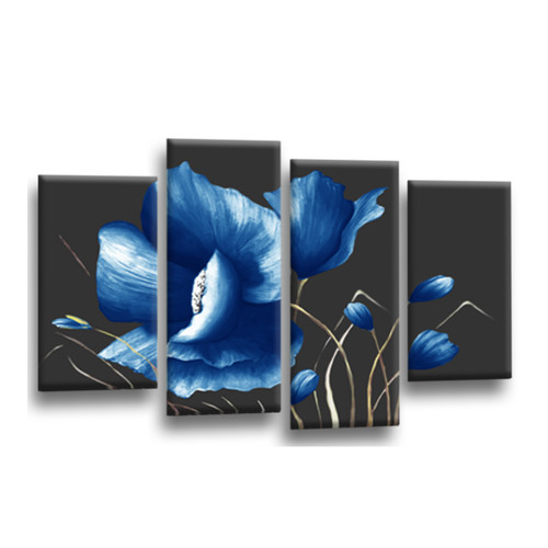 Gerahmtes leinwandbild blumen - leinwandbild,