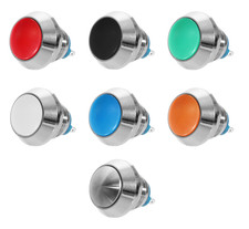 5x Drucktaster Einbau Chrom