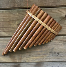 Pan Flöte aus Bambus 13 Röhrchen Musikinstrument  29 cm
