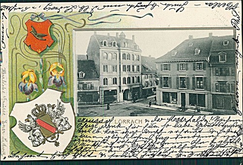 Ansichtskarte lörrach 1903 - ansichtskarte,