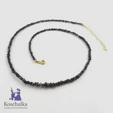 Schwarze Roh Diamanten Kette