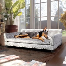 Hundesofa Hundecouch Hundebett Haustier L/XL Niederländischer Samt Hundeliege DE
