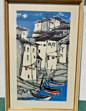 Mediterrane Ansicht - Druck gerahmt unterGlas