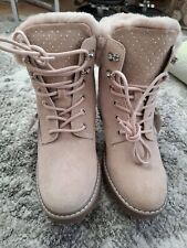 Winter Boots/ Stiefeletten/ Damenschuhe/echt leder Größe 40 rosa mit Glitzer/Neu