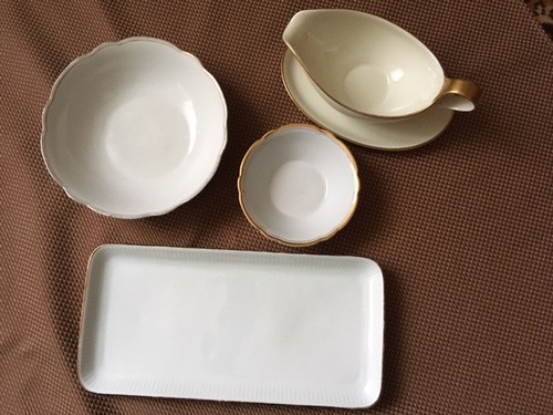 Vintage geschirr mit goldrand - vintage,