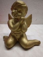 Weihnachtsengel Engel sitzend gold H ca.15 cm