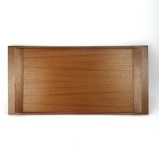 OPAL Kleinmöbel Teakholz Tablett Vintage 60er 70er Jahre Wooden Tray Teak 52cm