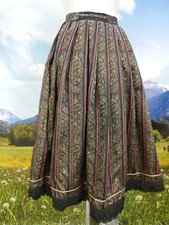 Trachtenrock Baumwolle schwarz mit pinken Streifen Trachten Rock Gr.38