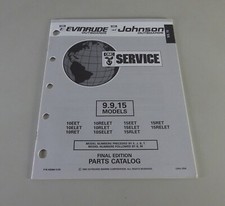Teilekatalog Johnson Evinrude Außenborder / Outboard 9.9 / 15 Models Stand 1993