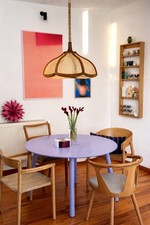 Vintage Rattan & Wood Pendant