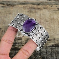 Amethyst Edelstein Armreif 925