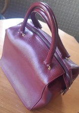 ETRO 2 Henkel Tasche Bauletto burgund Leder Futter- Paisley Logoplakette 