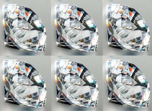 6er set deko diamanten klar - set,