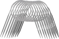 Coopay Rundstricknadeln 120 Cm, 9 Stück Edelstahl Stricknadeln Rundstricknadel M