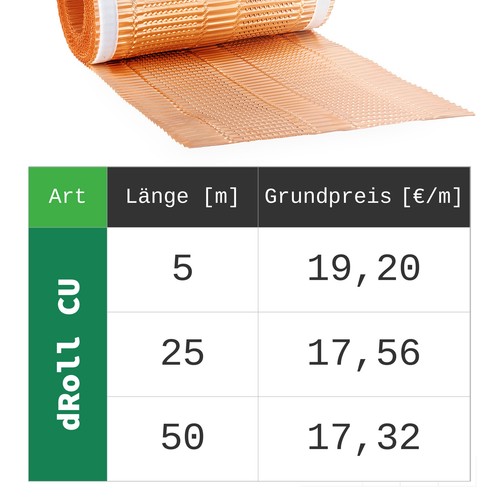 Kupfer grattrolle firstrolle - grattrolle,