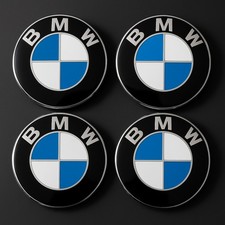 4 BMW Embleme Nabenkappen Nabendeckel Felgendeckel Nabenabdeckung 68mm 56mm NEU.