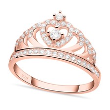 Kronenring 925er Silber 585er